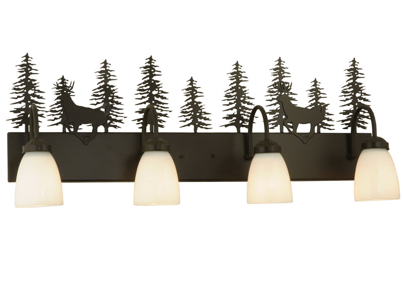 Meyda Tiffany 126281 Four Light Vanity, Timeless Bronze