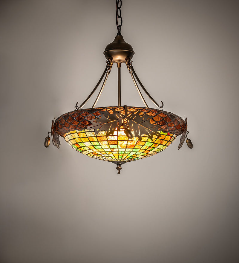 Meyda Tiffany 126286 Two Light Inverted Pendant, Antique Copper