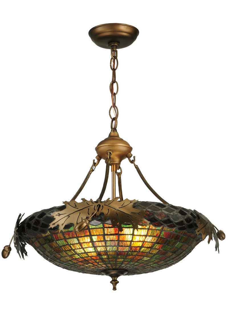 Meyda Tiffany 126286 Two Light Inverted Pendant, Antique Copper