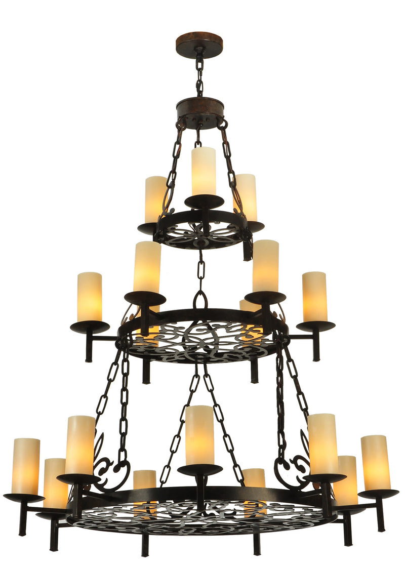 Meyda Tiffany 126500 18 Light Chandelier, Coffee Bean