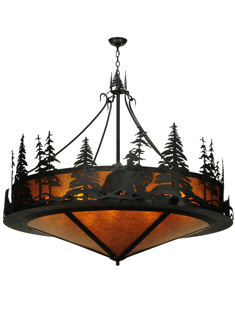 Meyda Tiffany 126551 12 Light Inverted Pendant, Textured Black
