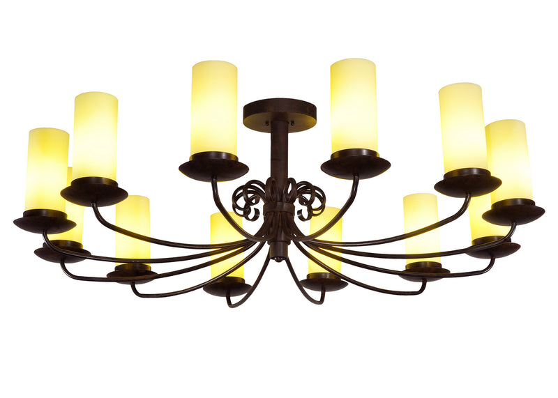 Meyda Tiffany 126614 12 Light Chandelier, Coffee Bean