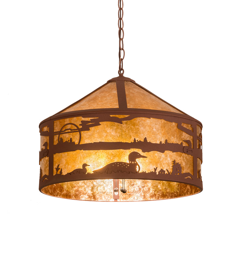 Meyda Tiffany 126670 Three Light Pendant, Rust