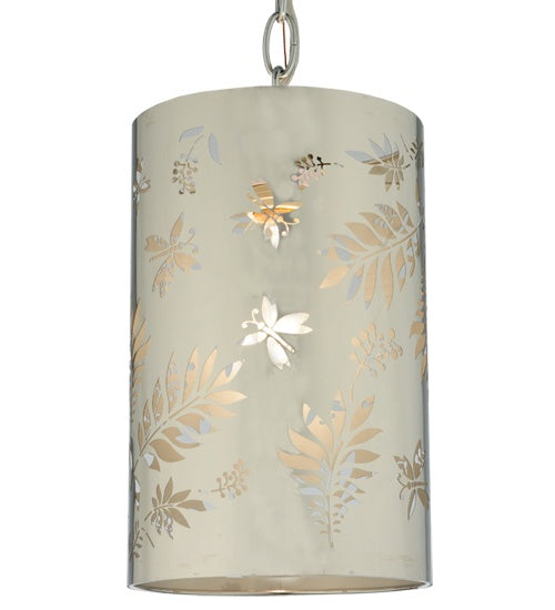 Meyda Tiffany 126756 One Light Mini Pendant, Stainless Steel