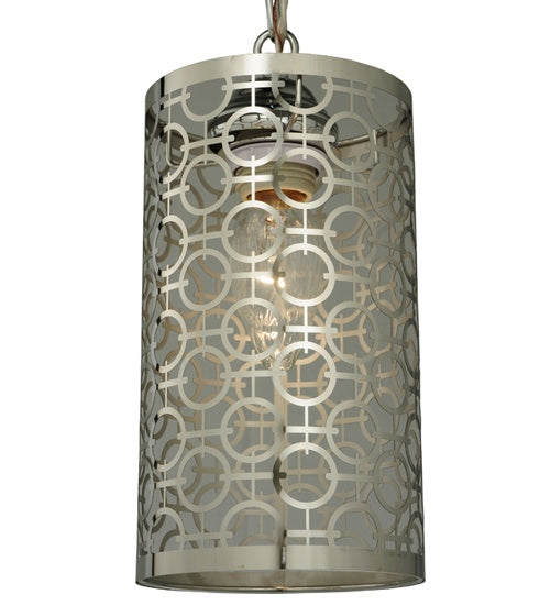 Meyda Tiffany 126758 One Light Mini Pendant, Stainless Steel