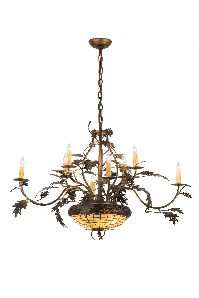 Meyda Tiffany 126808 11 Light Chandelier, Dark Burnished Antique Copper