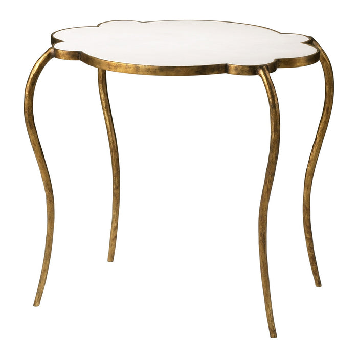 Cyan 03039 Side Table, Gold/White