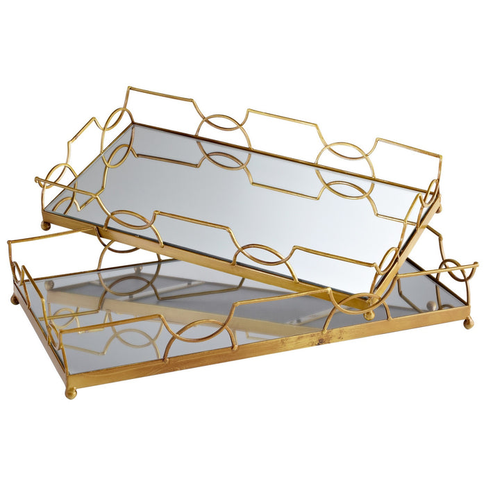 Cyan 06218 Tray, Antique Gold