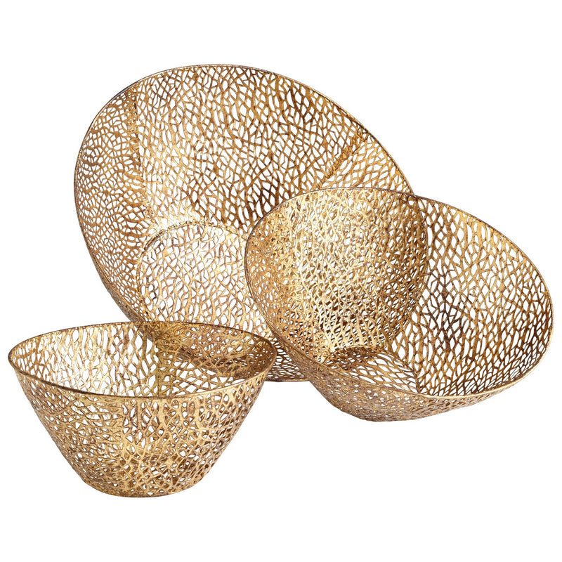 Cyan 06224 Bowl, Antique Gold