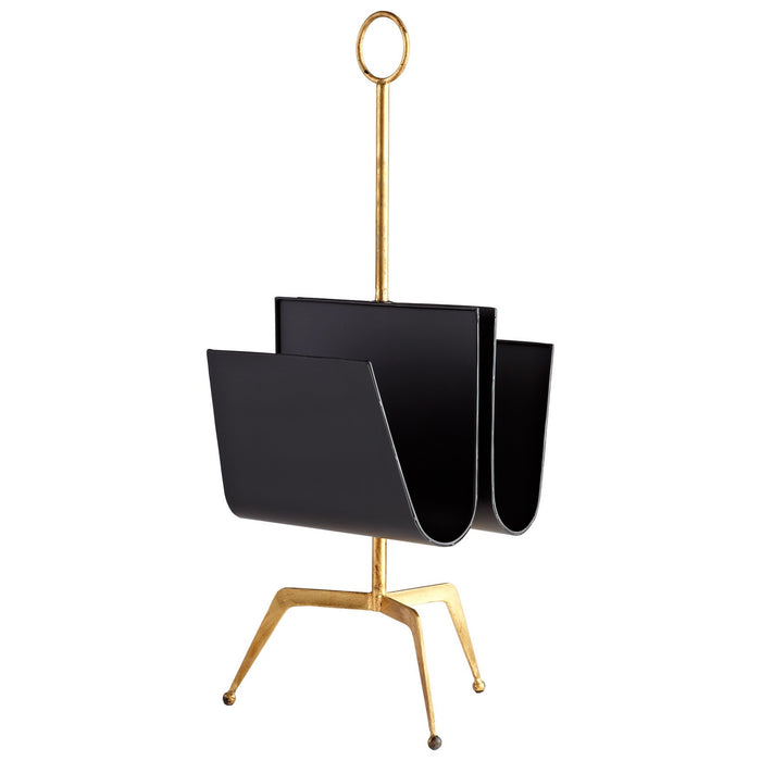 Cyan 06246 Magazine Holder, Black And Gold