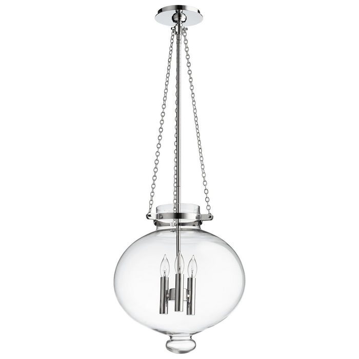 Cyan 06569 Three Light Pendant, Chrome
