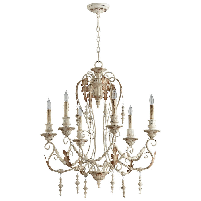 Cyan 06577 Six Light Chandelier, Persian White