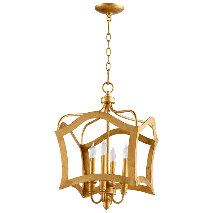 Cyan 06583 Four Light Pendant, Gold Leaf