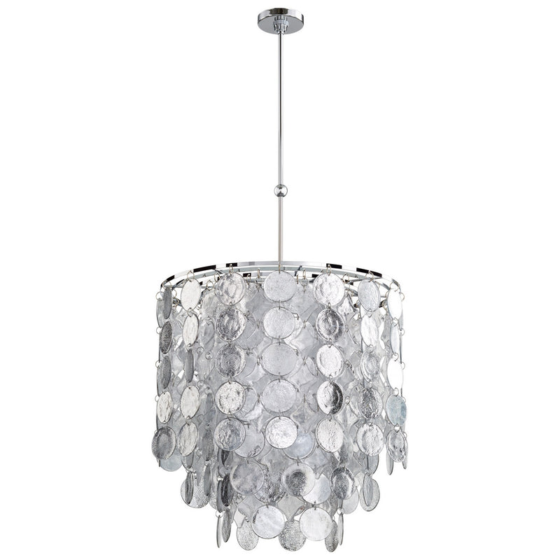Cyan 06923 Nine Light Pendant, Chrome