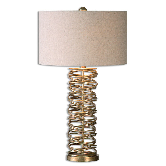 Uttermost 26609-1 One Light Table Lamp, Antiqued Silver Champagne