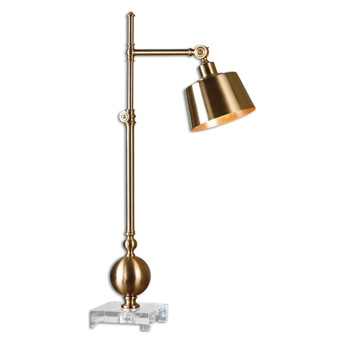 Uttermost 29982-1 One Light Task Lamp, Brushed Brass