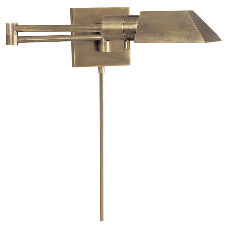 Visual Comfort Signature 82034 AN One Light Swing Arm Wall Lamp, Antique Nickel