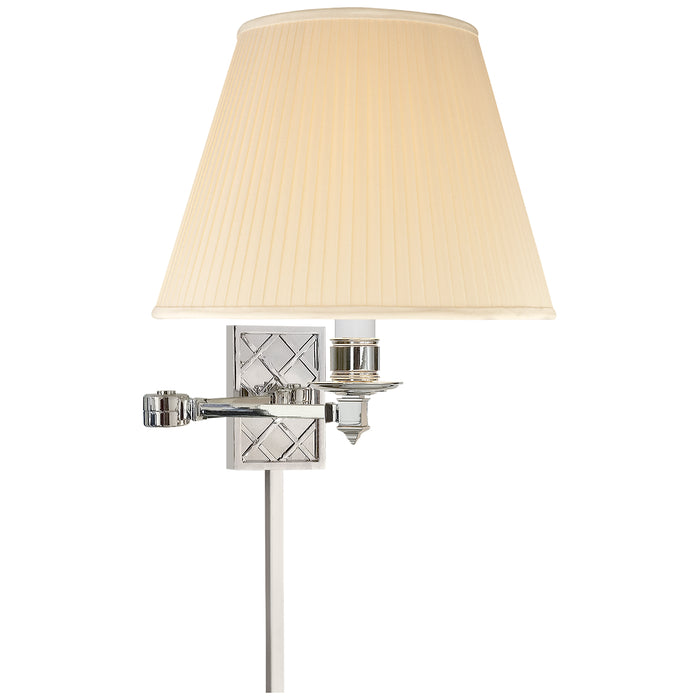 Visual Comfort Signature AH 2012PN-S One Light Swing Arm Wall Lamp, Polished Nickel