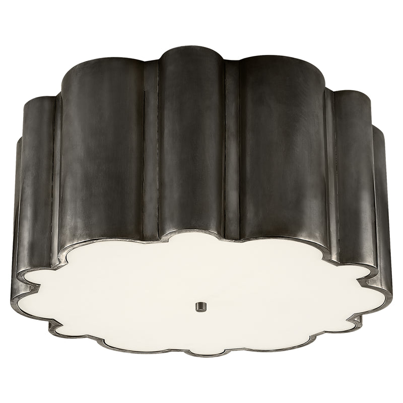 Visual Comfort Signature AH 4021GM-FG Four Light Flush Mount, Gun Metal