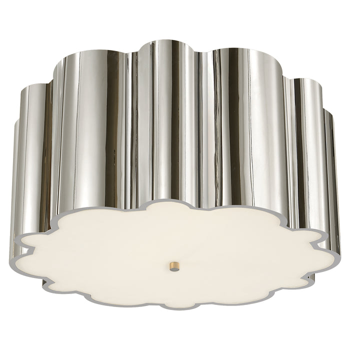 Visual Comfort Signature AH 4021PN-FG Four Light Flush Mount, Polished Nickel