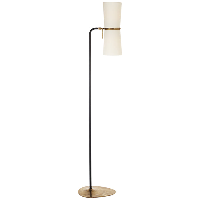 Visual Comfort Signature ARN 1003BLK-L Two Light Floor Lamp, Black and Brass