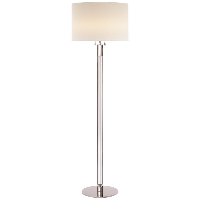 Visual Comfort Signature ARN 1005PN/CG-L Two Light Floor Lamp, Polished Nickel with Clear Glass