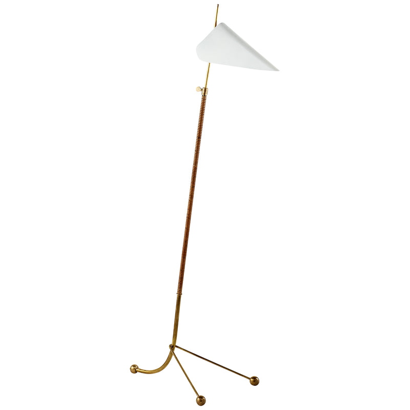 Visual Comfort Signature ARN 1014HAB-WHT One Light Floor Lamp, Plaster White