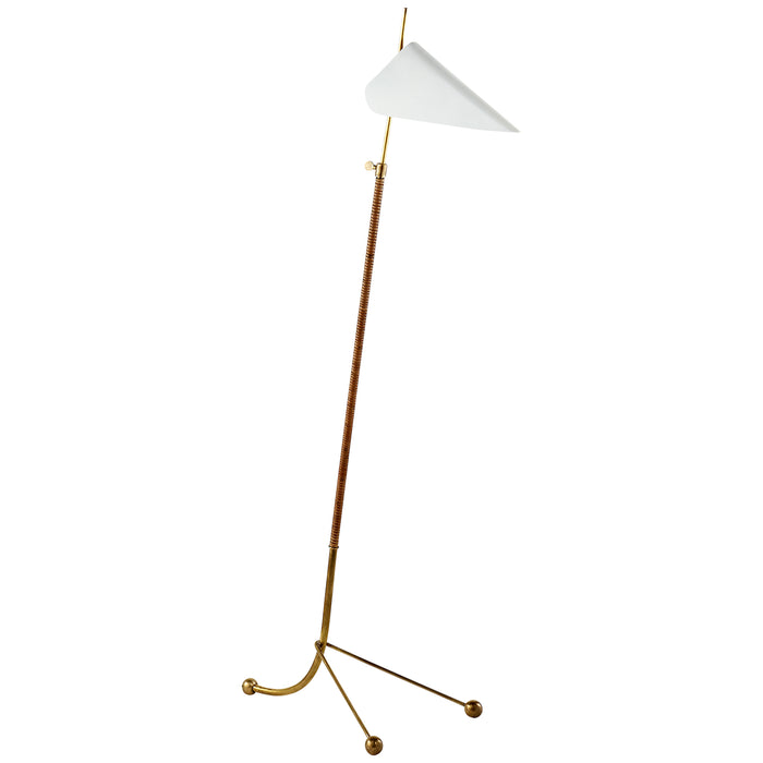 Visual Comfort Signature ARN 1014HAB-WHT One Light Floor Lamp, Plaster White