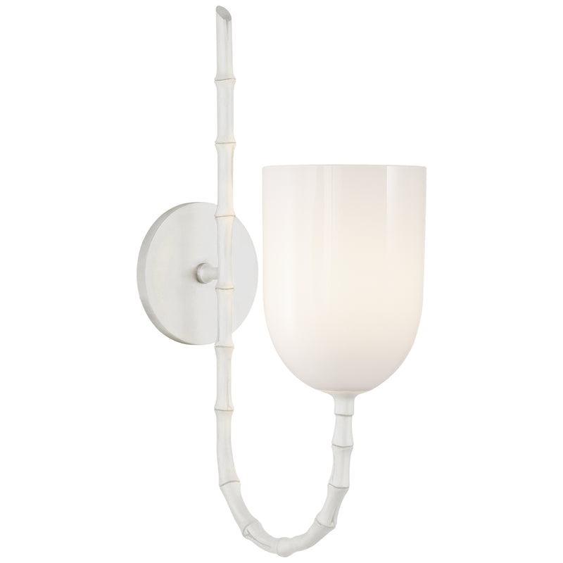 Visual Comfort Signature ARN 2000PW-WG One Light Wall Sconce, Plaster White