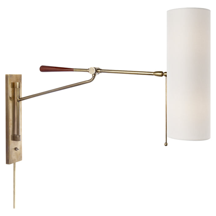 Visual Comfort Signature ARN 2002HAB-L Two Light Wall Sconce, Hand-Rubbed Antique Brass