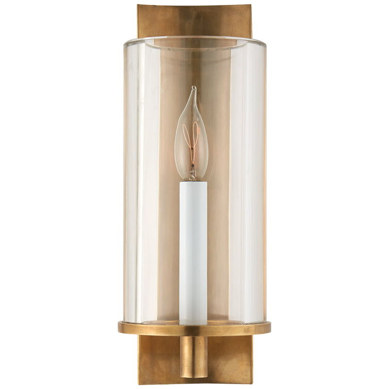 Visual Comfort Signature ARN 2010HAB-CG One Light Wall Sconce, Hand-Rubbed Antique Brass