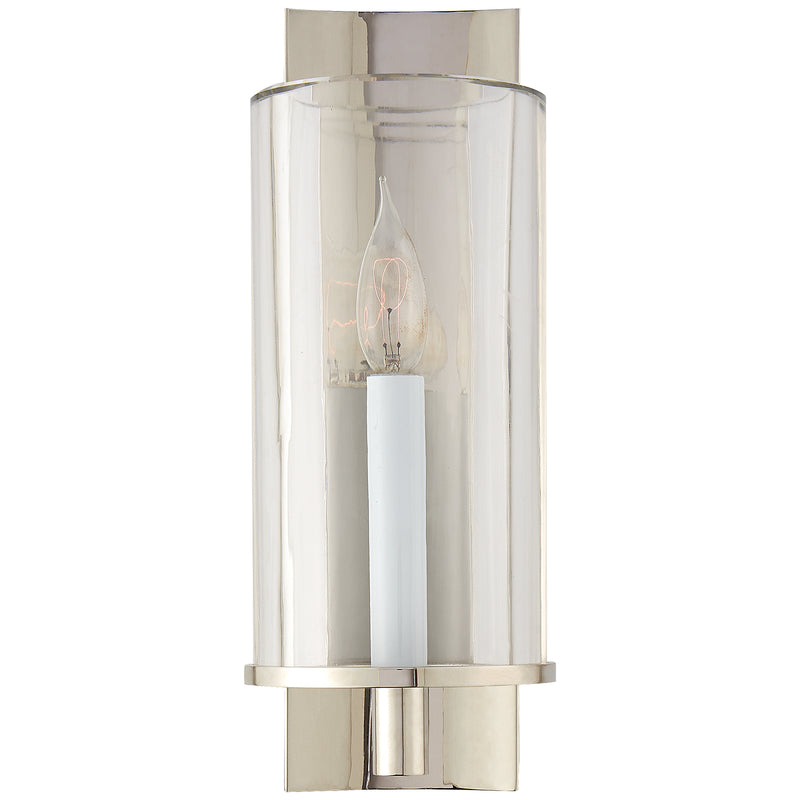 Visual Comfort Signature ARN 2010PN-CG One Light Wall Sconce, Polished Nickel