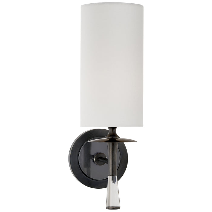 Visual Comfort Signature ARN 2018BZ/CG-L One Light Wall Sconce, Bronze with Crystal