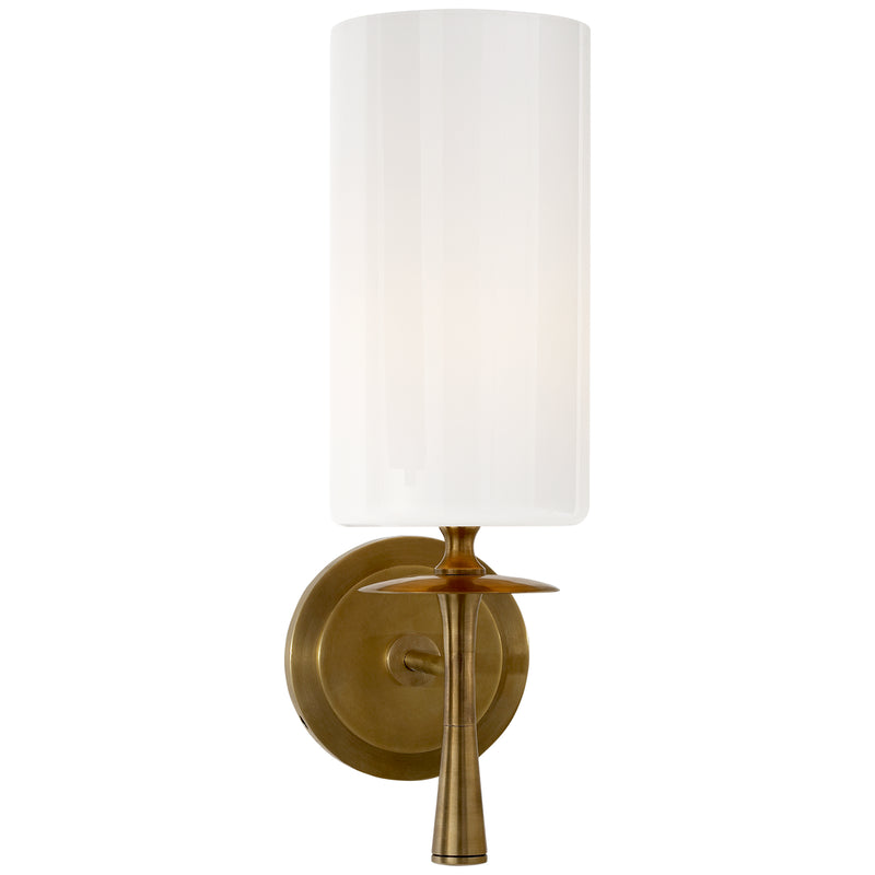 Visual Comfort Signature ARN 2018HAB-WG One Light Wall Sconce, Hand-Rubbed Antique Brass