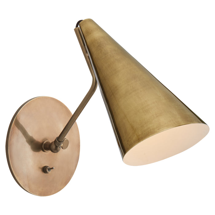 Visual Comfort Signature ARN 2024HAB-HAB One Light Wall Sconce, Hand-Rubbed Antique Brass