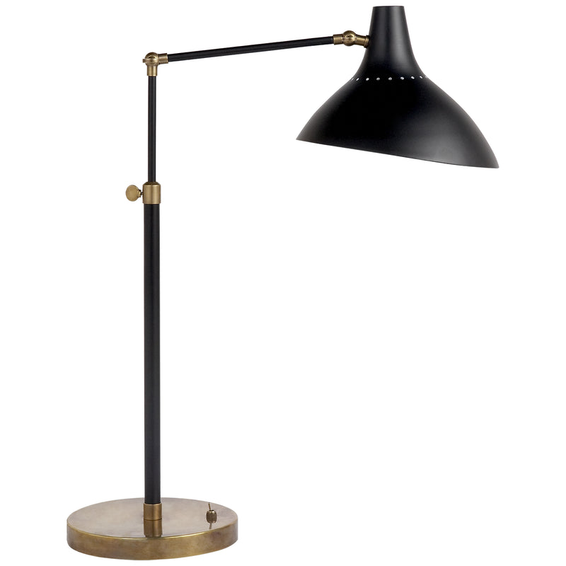 Visual Comfort Signature ARN 3006BLK One Light Table Lamp, Black and Brass