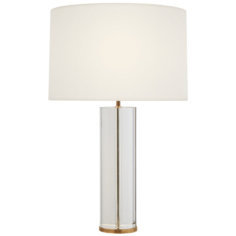 Visual Comfort Signature ARN 3024CG/HAB-L Two Light Table Lamp, Crystal with Brass