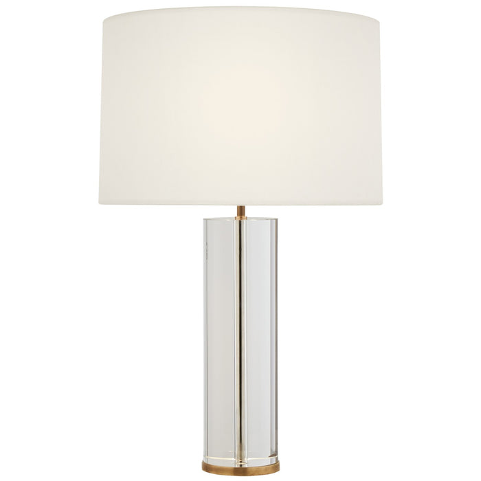Visual Comfort Signature ARN 3024CG/HAB-L Two Light Table Lamp, Crystal with Brass