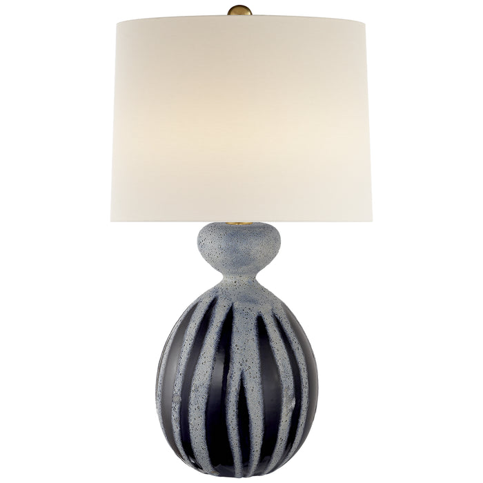 Visual Comfort Signature ARN 3606DC-L One Light Table Lamp, Drizzled Cobalt