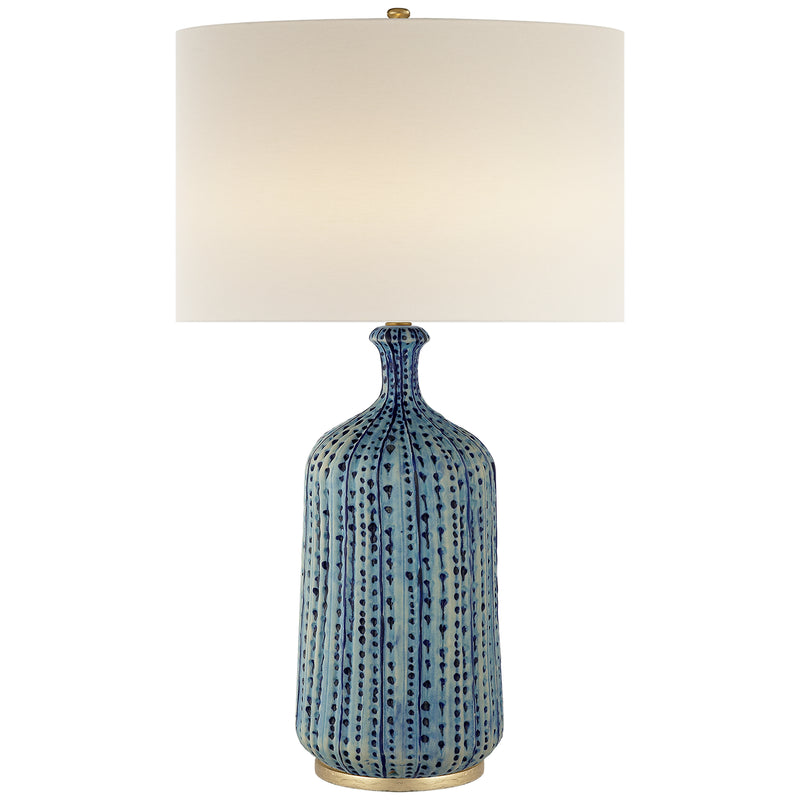 Visual Comfort Signature ARN 3608PA-L One Light Table Lamp, Pebbled Aquamarine