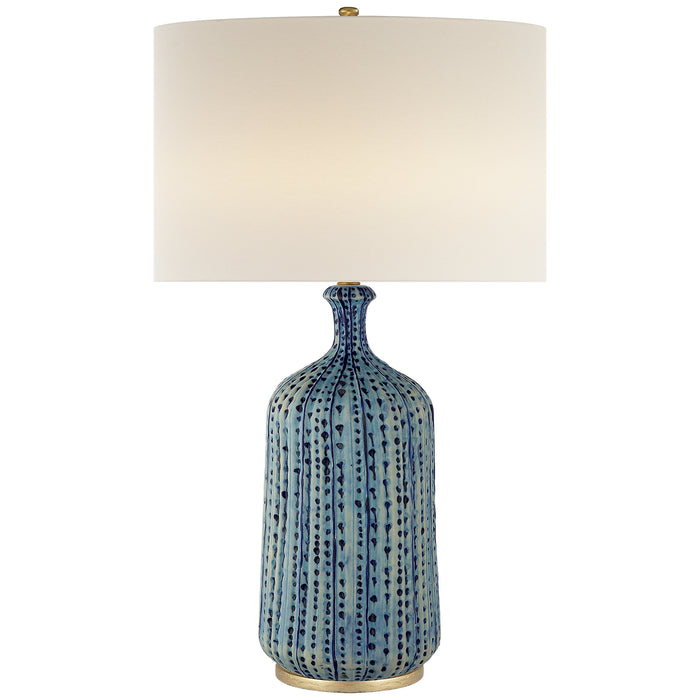 Visual Comfort Signature ARN 3608PA-L One Light Table Lamp, Pebbled Aquamarine