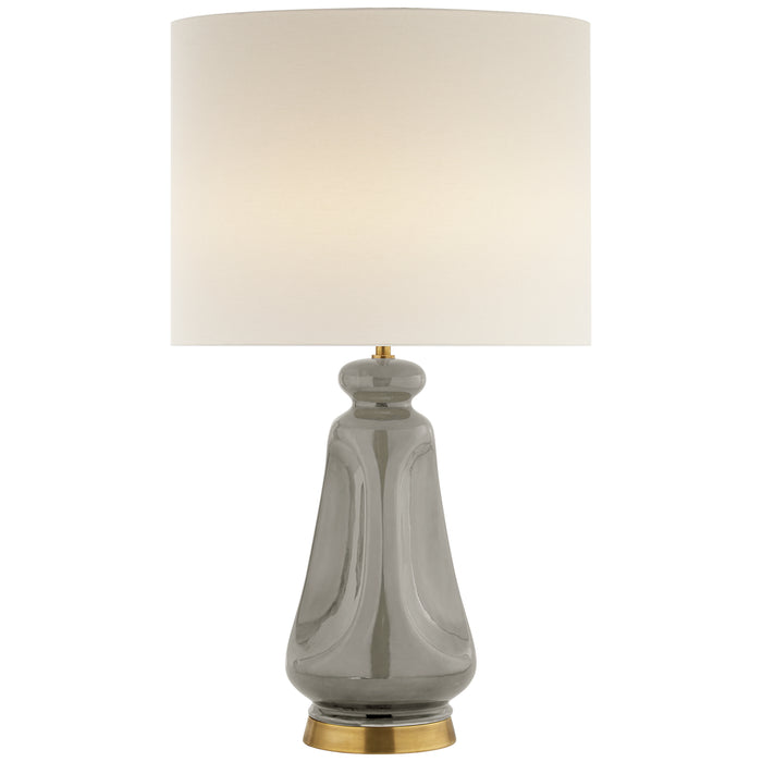 Visual Comfort Signature ARN 3614SHG-L Two Light Table Lamp, Shellish Gray