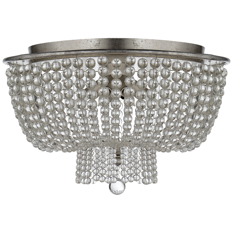 Visual Comfort Signature ARN 4102BSL-CG Four Light Flush Mount, Burnished Silver Leaf