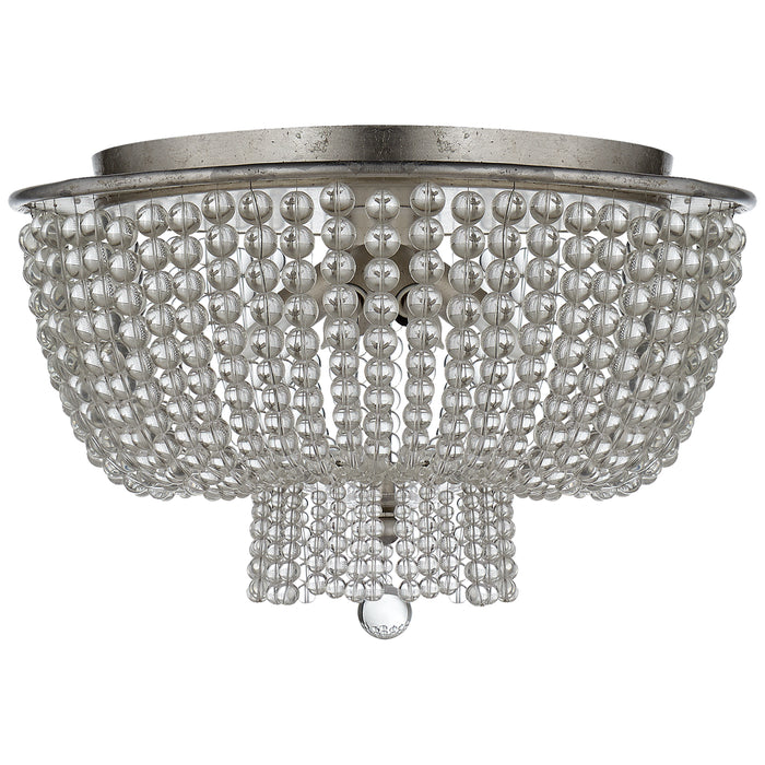 Visual Comfort Signature ARN 4102BSL-CG Four Light Flush Mount, Burnished Silver Leaf