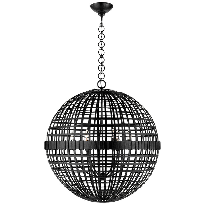 Visual Comfort Signature ARN 5002AI Six Light Lantern, Aged Iron