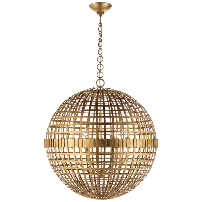 Visual Comfort Signature ARN 5002G Six Light Lantern, Gild