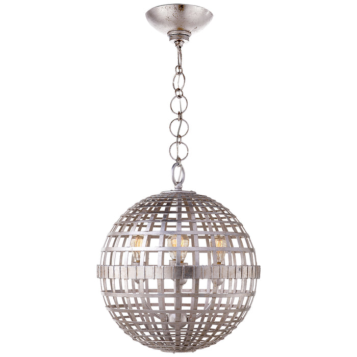 Visual Comfort Signature ARN 5003BSL Four Light Lantern, Burnished Silver Leaf