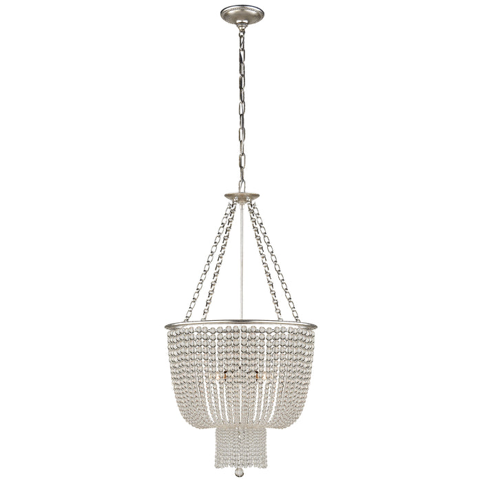 Visual Comfort Signature ARN 5102BSL-CG Four Light Chandelier, Burnished Silver Leaf