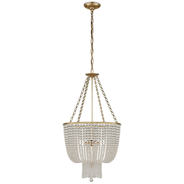 Visual Comfort Signature ARN 5102HAB-CG Four Light Chandelier, Hand-Rubbed Antique Brass
