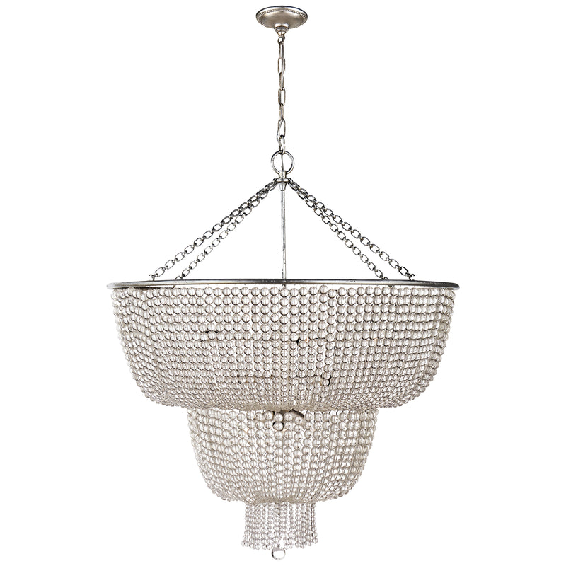 Visual Comfort Signature ARN 5104BSL-CG 12 Light Chandelier, Burnished Silver Leaf